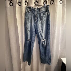 JUST BLACK DENIM | High Rise Wide Straight Leg Jeans